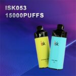 ISK053 15000 Hơi Hộp mực rỗng Vape POD dùng 1 lần với luồng không khí có thể điều chỉnh ở RDL và MTL